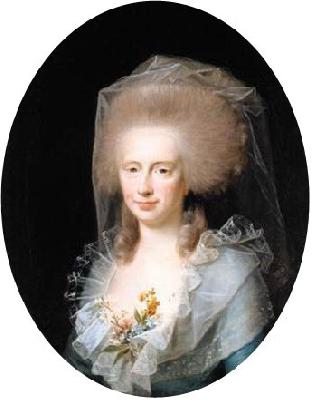 Jens Juel Portrait of Bolette Marie Harboe  wife of Johan Frederik Lindencrone oil painting image